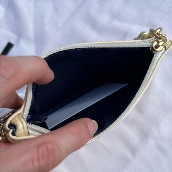 Coach Signature Patch Patent Leather Wristlet - Picture 8 of 11